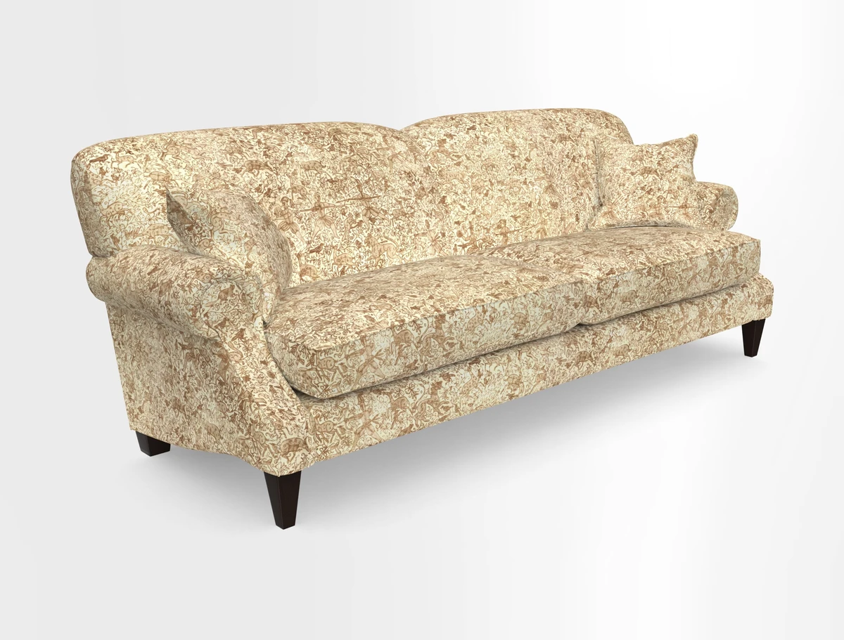 Tangmere 4 Seater Sofa in Floral Linen L'Oiseaux Tapestry 