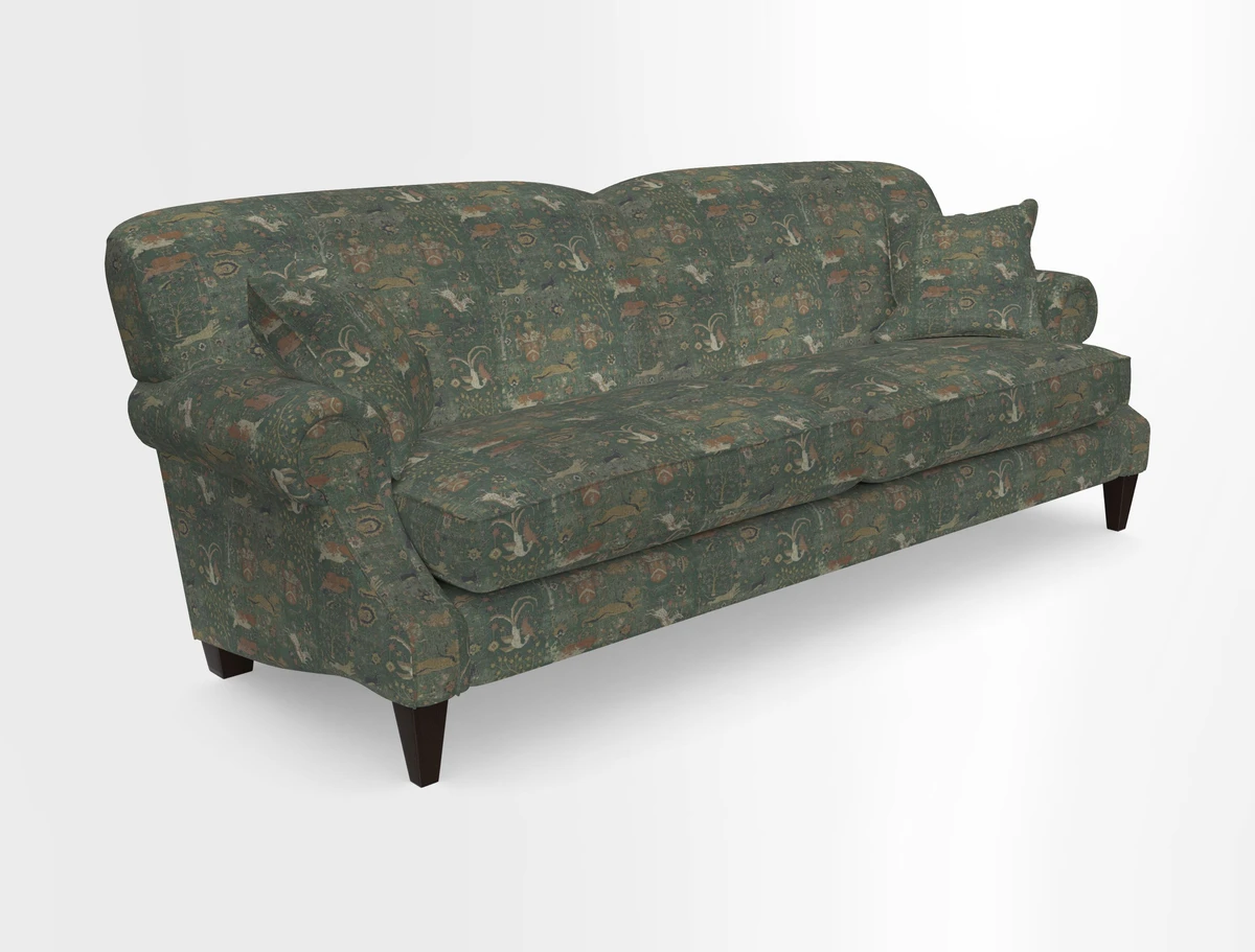 Tangmere 4 Seater Sofa in Floral Linen L'Oiseaux Tapestry 