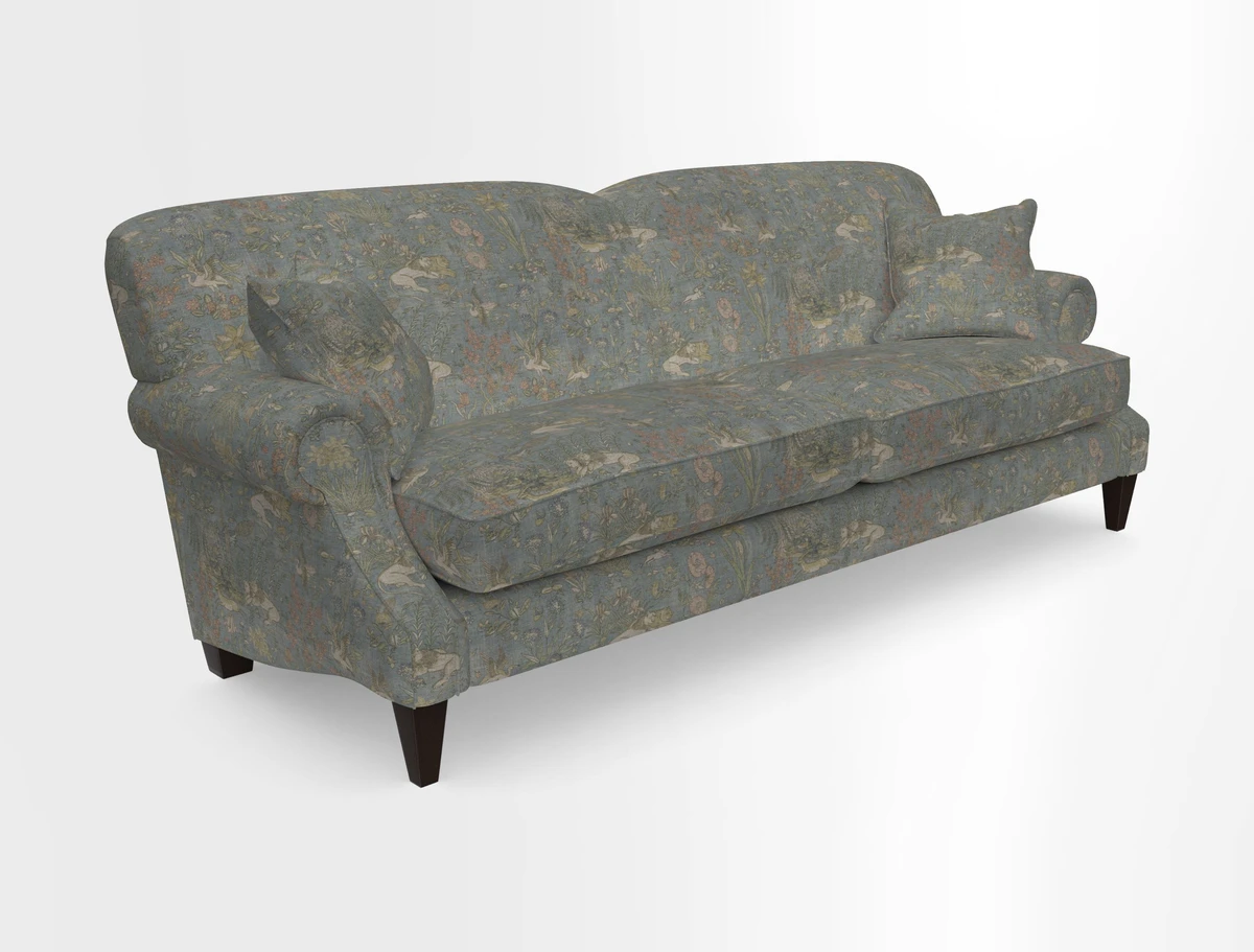 Tangmere 4 Seater Sofa in Floral Linen L'Oiseaux Tapestry 