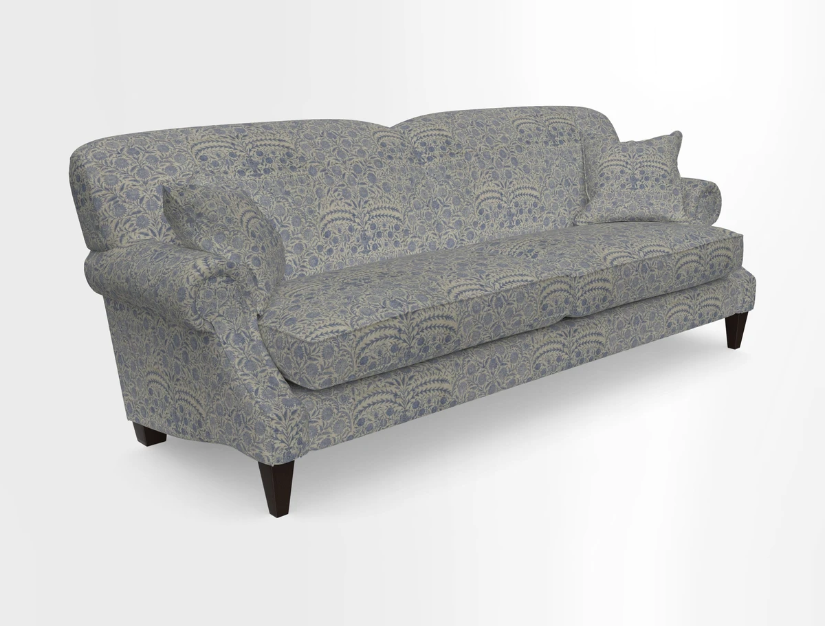 Tangmere 4 Seater Sofa in Floral Linen L'Oiseaux Tapestry 