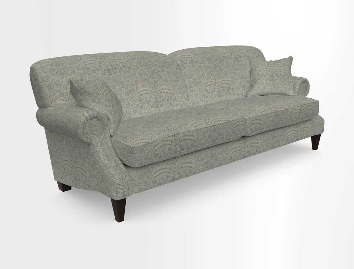 Tangmere 4 Seater Sofa in Floral Linen L'Oiseaux Tapestry 