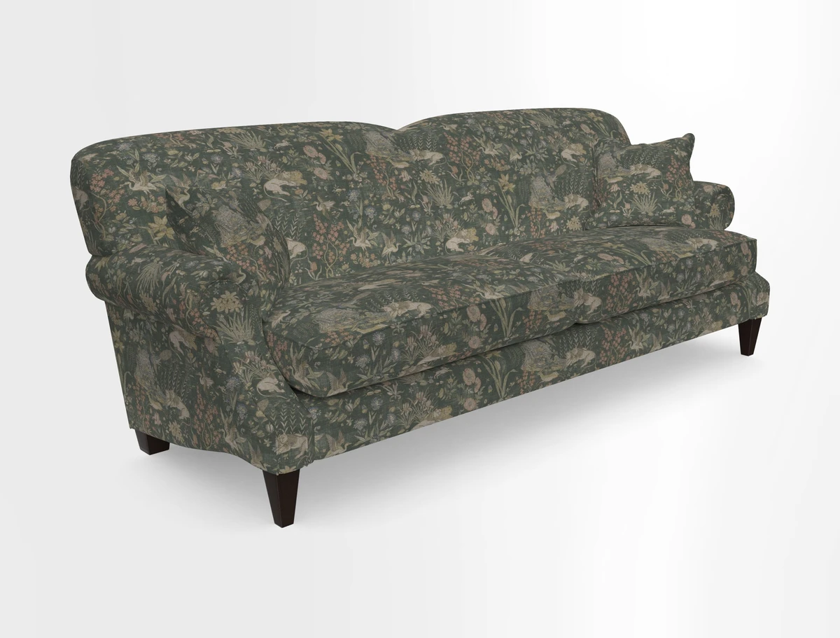Tangmere 4 Seater Sofa in Floral Linen L'Oiseaux Tapestry 