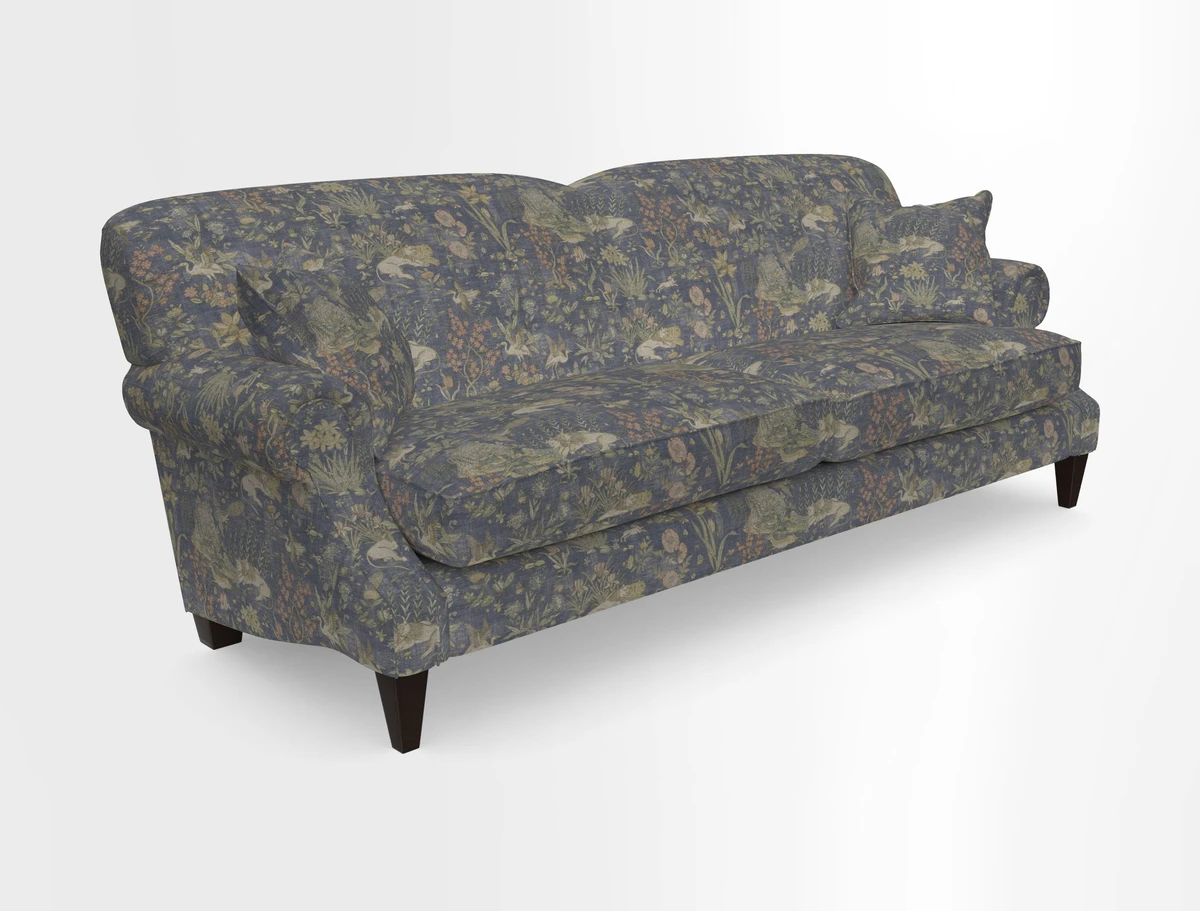 Tangmere 4 Seater Sofa in Floral Linen L'Oiseaux Tapestry 