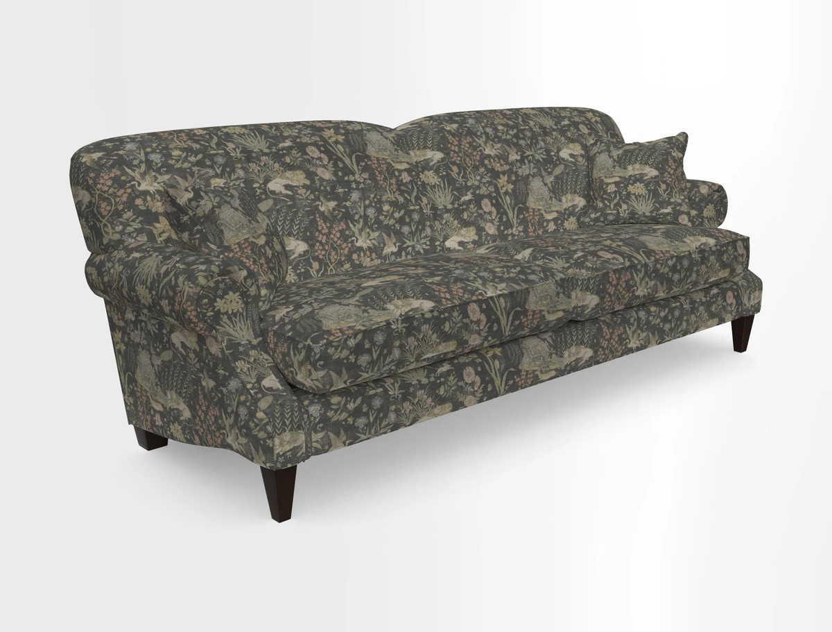Tangmere 4 Seater Sofa in Floral Linen L'Oiseaux Tapestry 