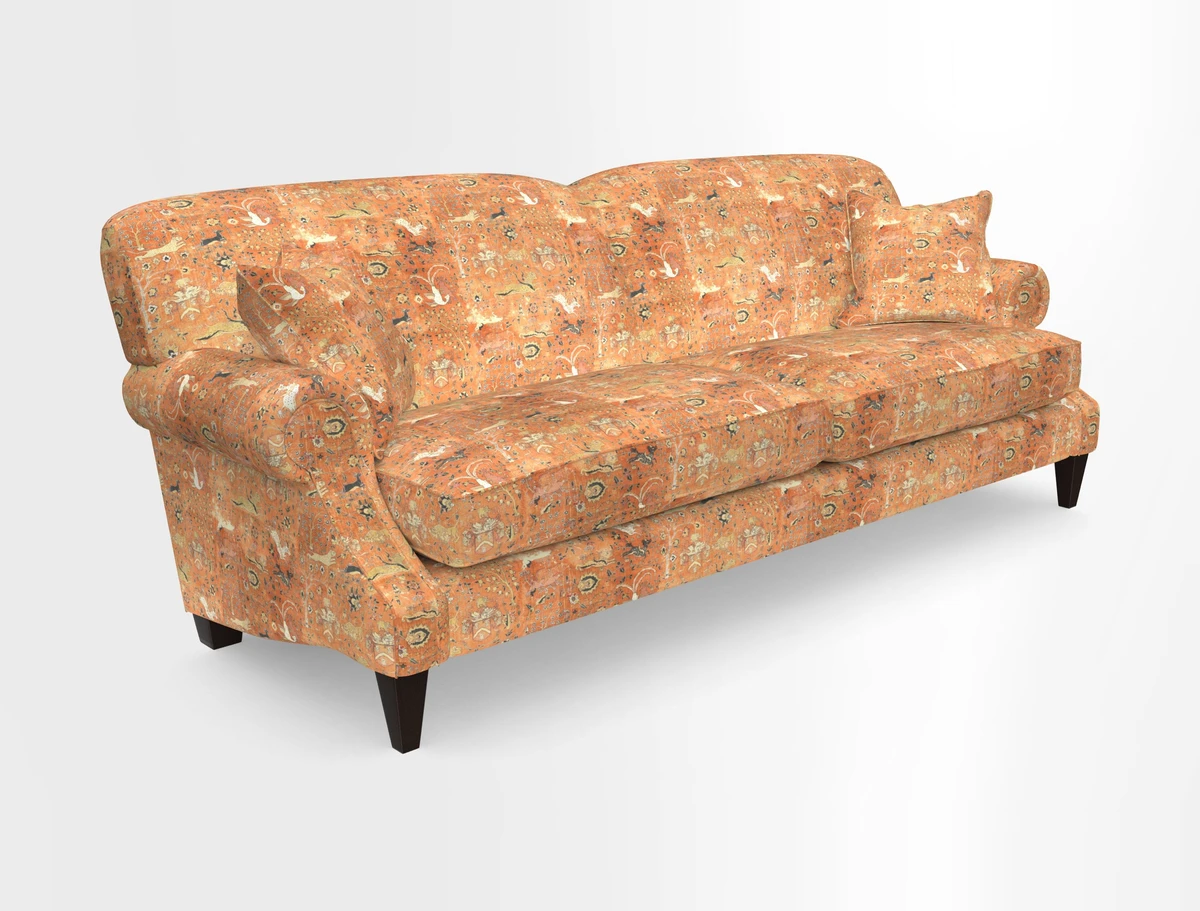 Tangmere 4 Seater Sofa in Floral Linen L'Oiseaux Tapestry 