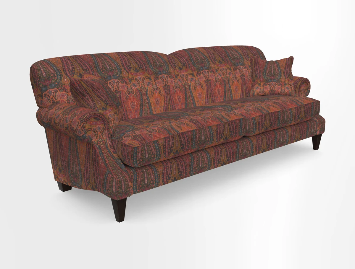 Tangmere 4 Seater Sofa in Floral Linen L'Oiseaux Tapestry 