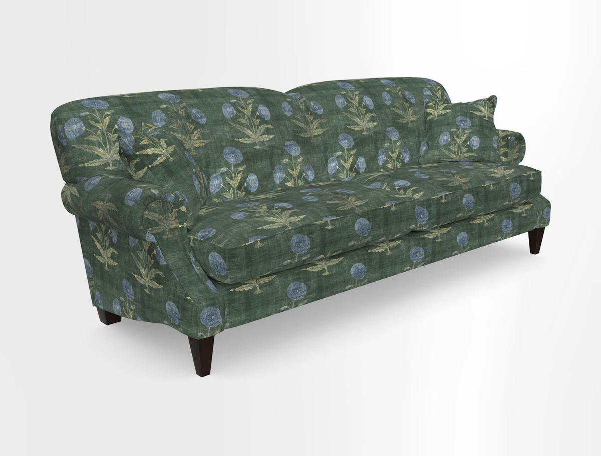 Tangmere 4 Seater Sofa in Floral Linen L'Oiseaux Tapestry 