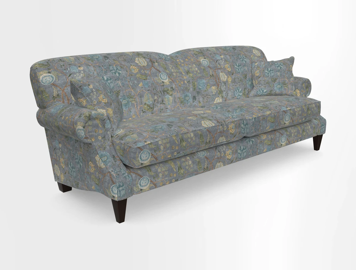 Tangmere 4 Seater Sofa in Floral Linen L'Oiseaux Tapestry 