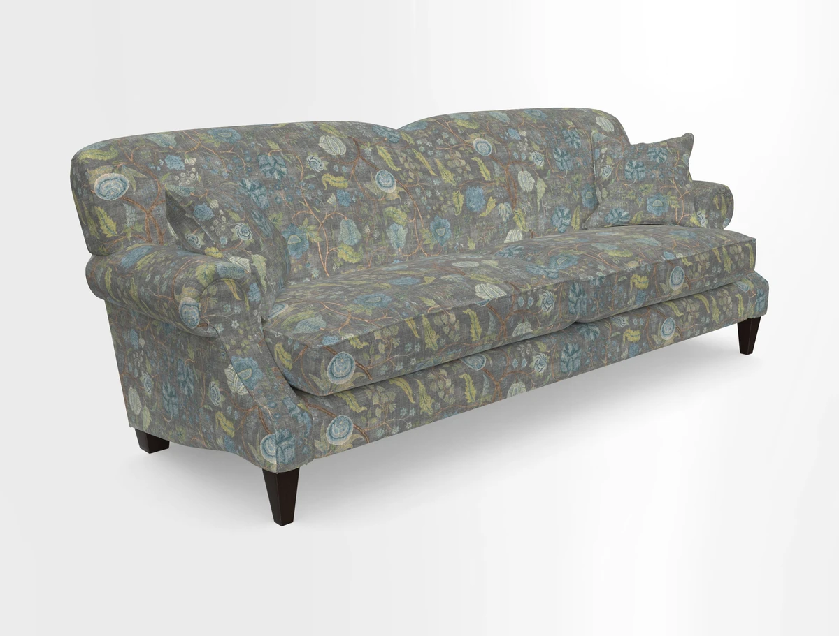 Tangmere 4 Seater Sofa in Floral Linen L'Oiseaux Tapestry 