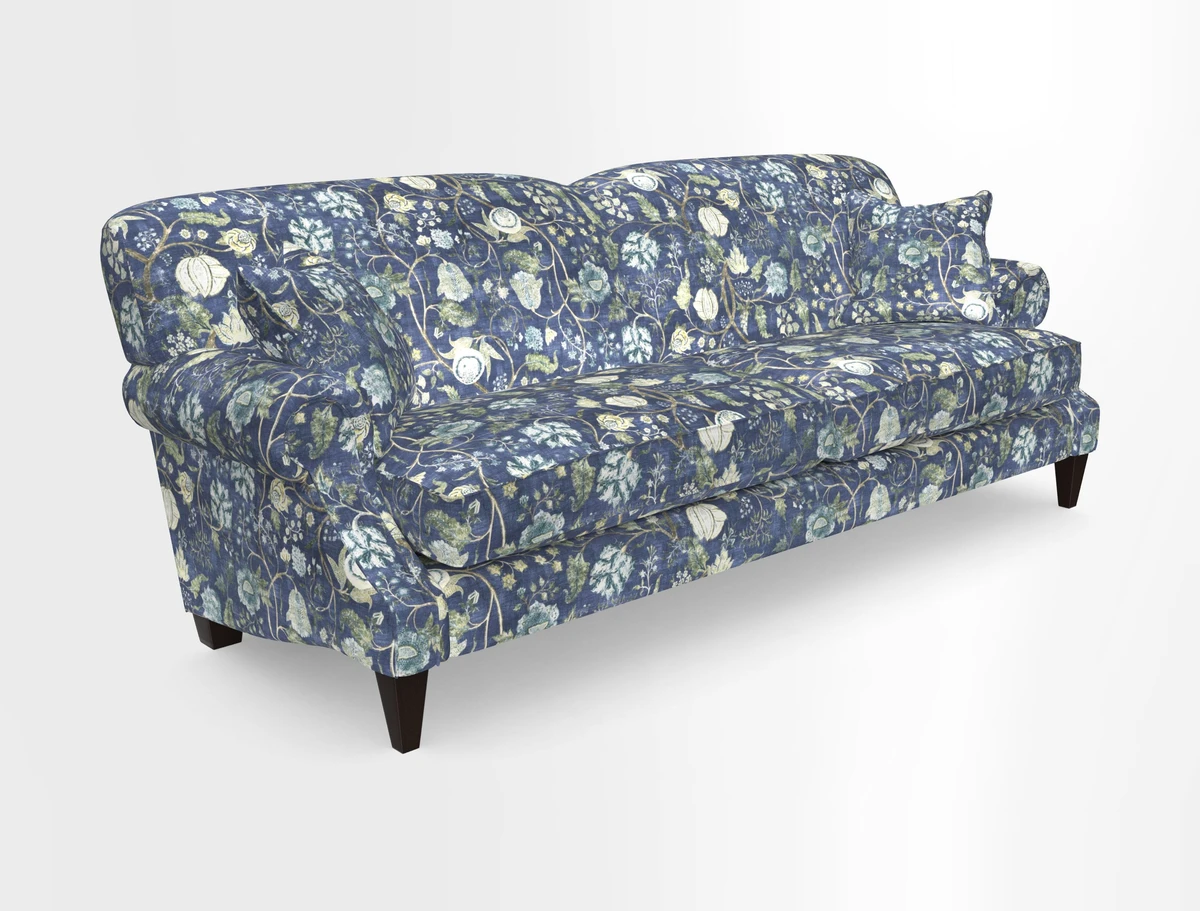 Tangmere 4 Seater Sofa in Floral Linen L'Oiseaux Tapestry 
