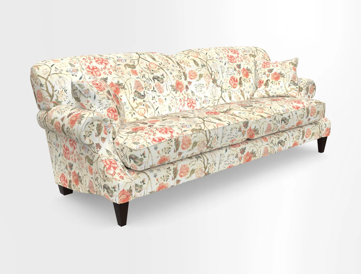 Tangmere 4 Seater Sofa in Floral Linen L'Oiseaux Tapestry 