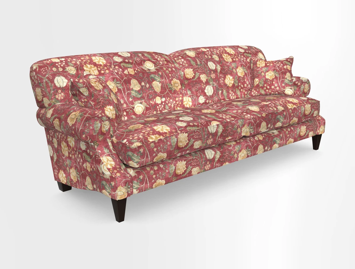 Tangmere 4 Seater Sofa in Floral Linen L'Oiseaux Tapestry 