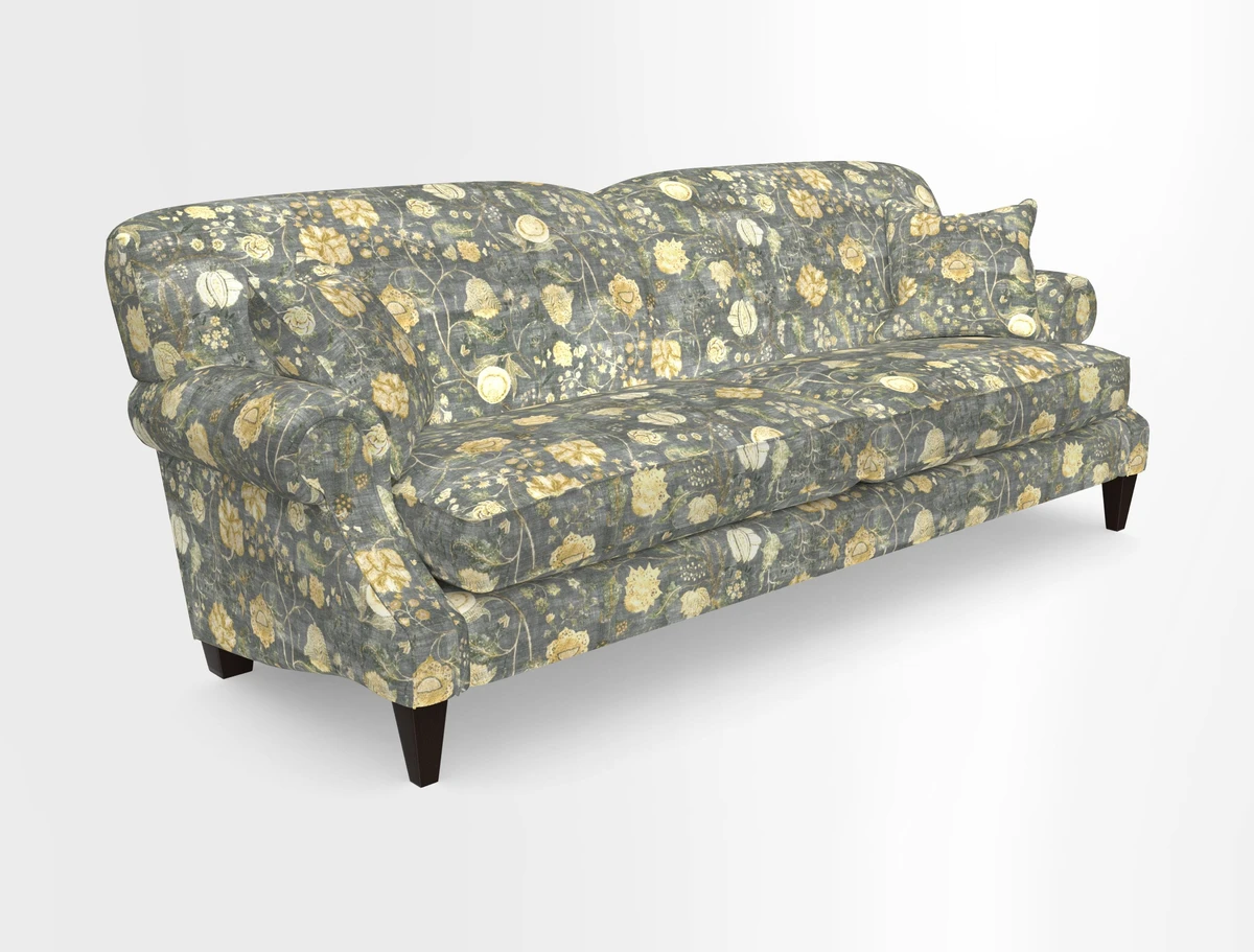 Tangmere 4 Seater Sofa in Floral Linen L'Oiseaux Tapestry 