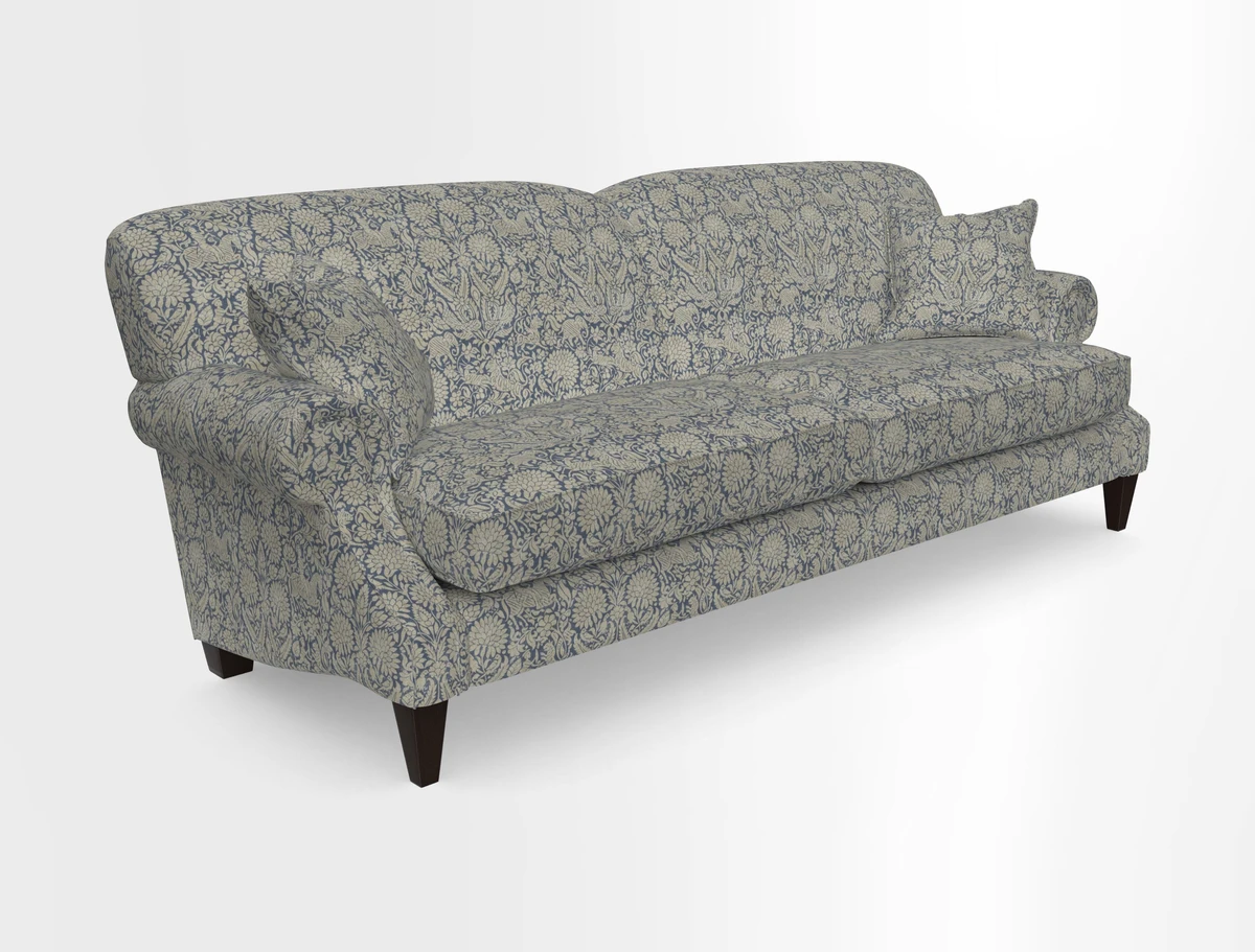 Tangmere 4 Seater Sofa in Floral Linen L'Oiseaux Tapestry 