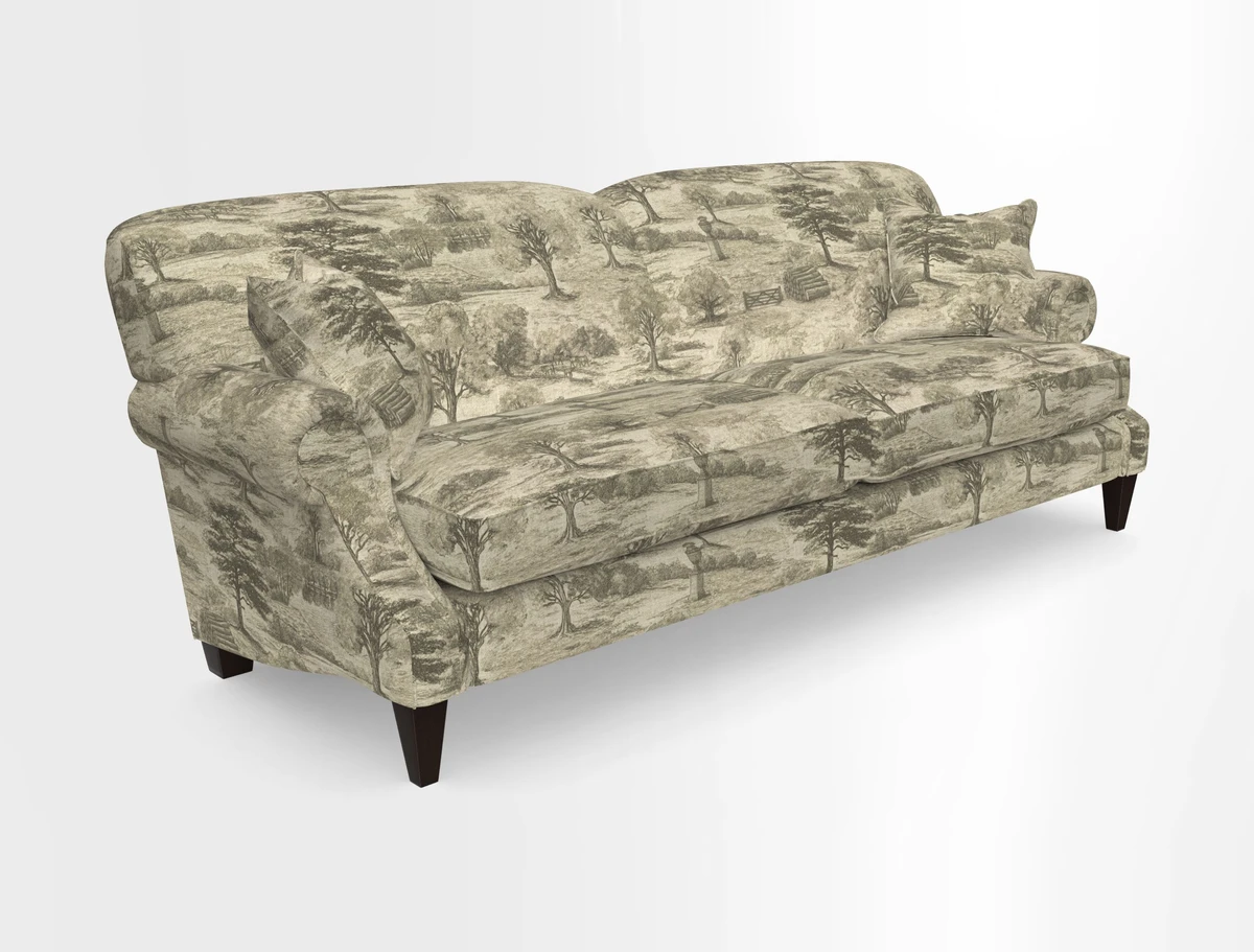 Tangmere 4 Seater Sofa in Floral Linen L'Oiseaux Tapestry 
