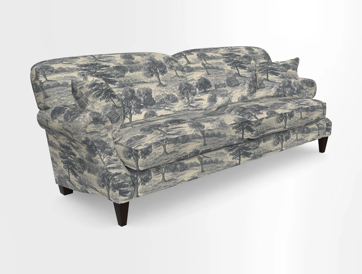 Tangmere 4 Seater Sofa in Floral Linen L'Oiseaux Tapestry 