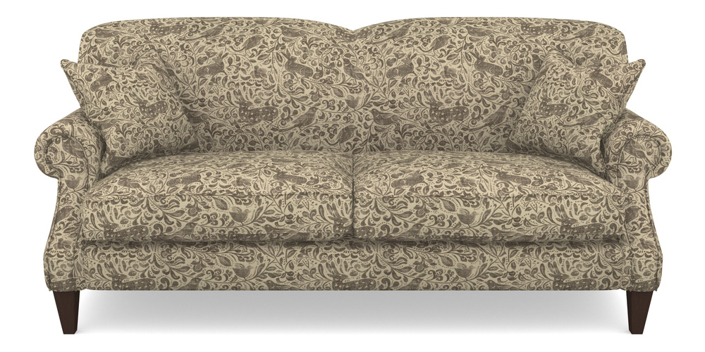 Product photograph of Tangmere 3 Seater Sofa In V A Drawn From Nature - Bird And Rabbit - Brown from Sofas and Stuff Limited