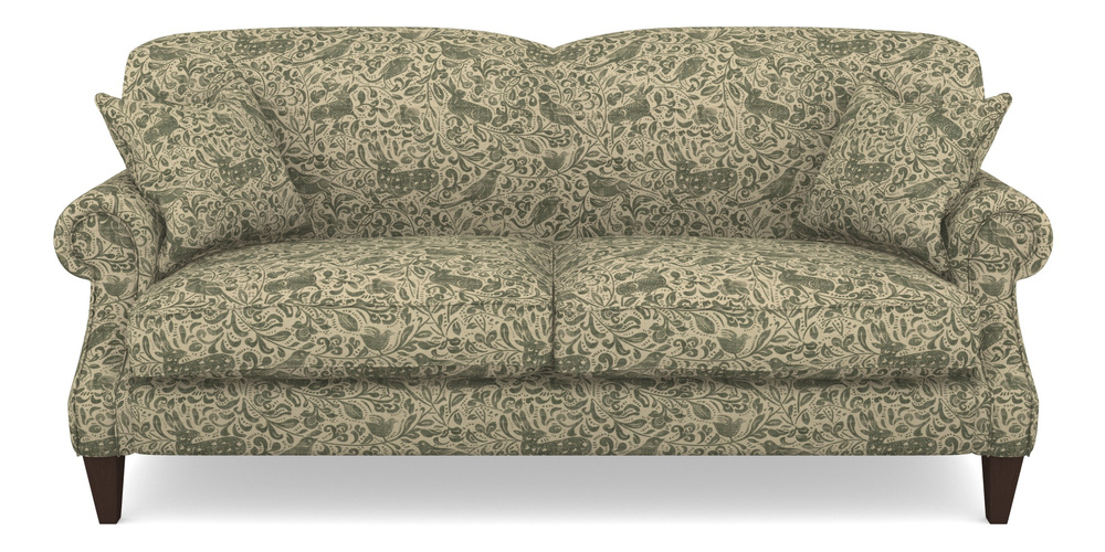 Product photograph of Tangmere 3 Seater Sofa In V A Drawn From Nature - Bird And Rabbit - Dark Green from Sofas and Stuff Limited