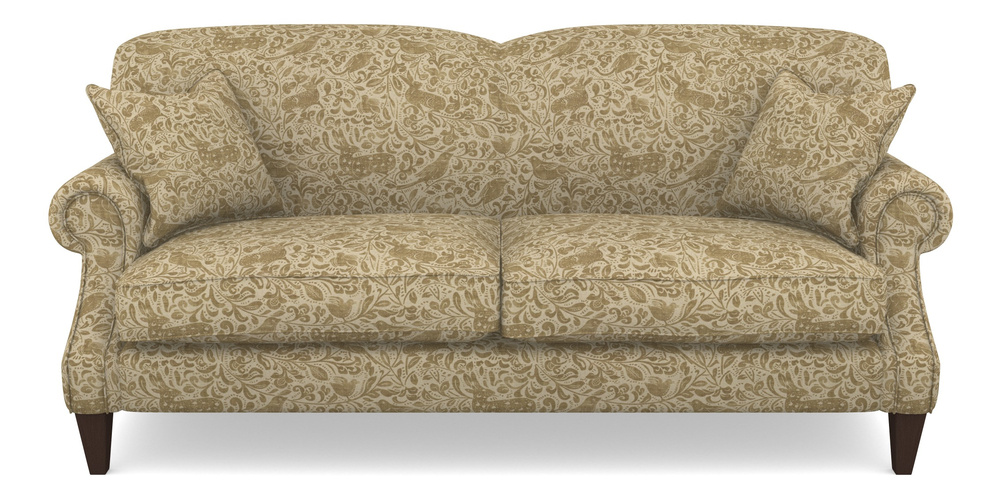 Product photograph of Tangmere 3 Seater Sofa In V A Drawn From Nature - Bird And Rabbit - Gold from Sofas and Stuff Limited