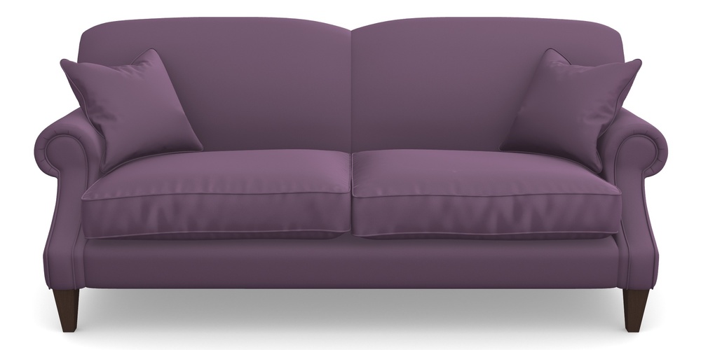 Product photograph of Tangmere 3 Seater Sofa In Clever Glossy Velvet - Blackcurrant from Sofas and Stuff Limited