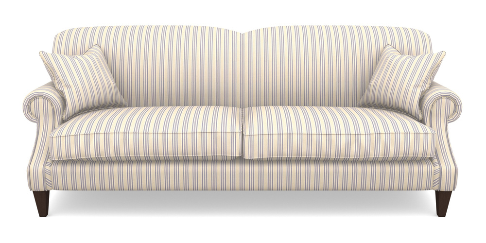 Product photograph of Tangmere 4 Seater Sofa In Cloth 22 - Racing Stripes Ayr - Blueberry from Sofas and Stuff Limited
