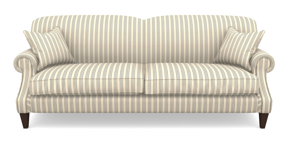 Product photograph of Tangmere 4 Seater Sofa In Cloth 22 - Racing Stripes Ayr - Charcoal from Sofas and Stuff Limited