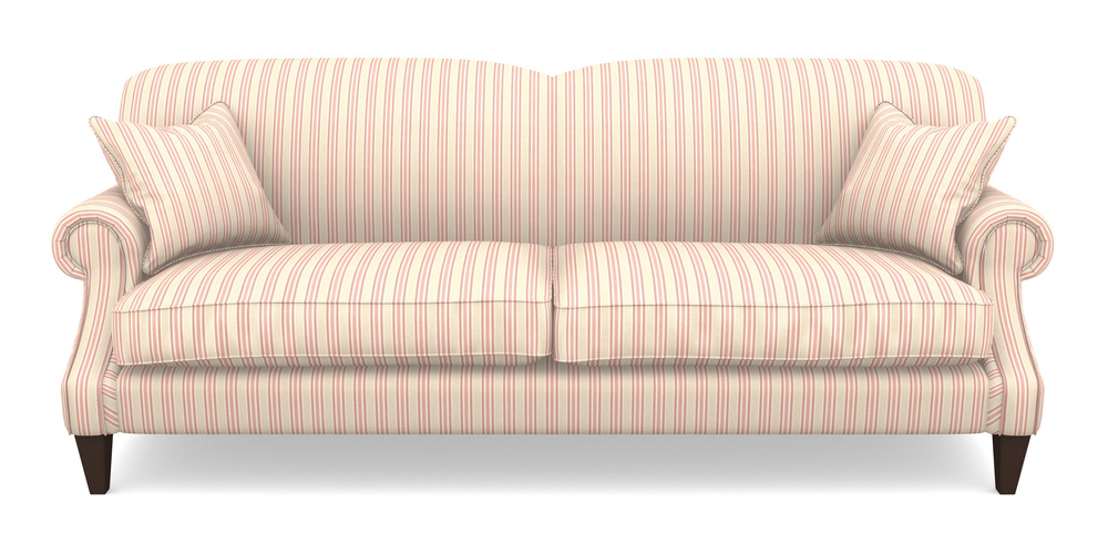 Product photograph of Tangmere 4 Seater Sofa In Cloth 22 - Racing Stripes Ayr - Cherry from Sofas and Stuff Limited