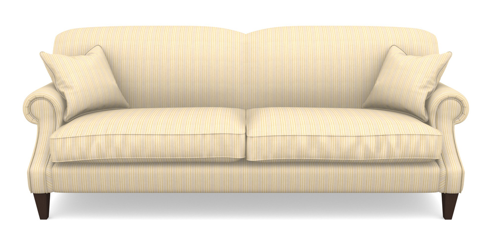 Product photograph of Tangmere 4 Seater Sofa In Cloth 22 - Racing Stripes Ayr - Lemon from Sofas and Stuff Limited