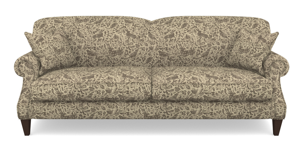 Product photograph of Tangmere 4 Seater Sofa In V A Drawn From Nature - Bird And Rabbit - Brown from Sofas and Stuff Limited