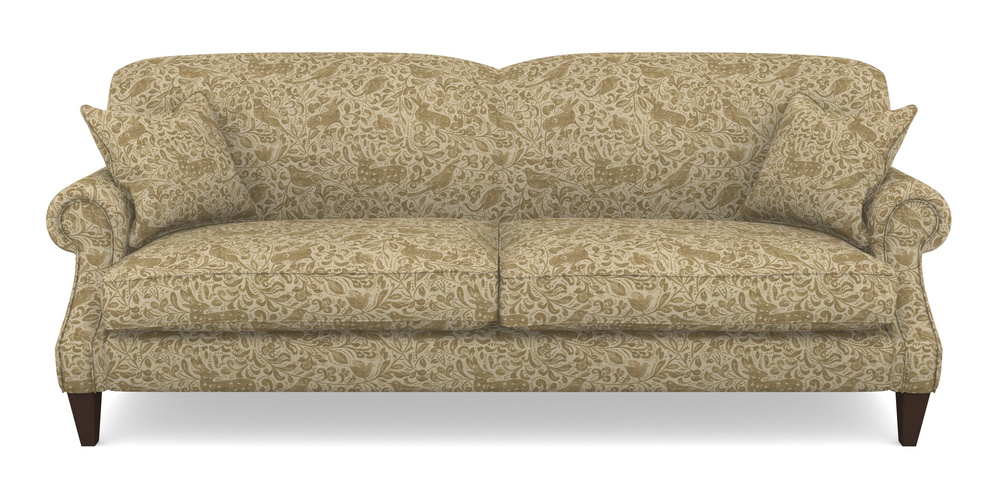 Product photograph of Tangmere 4 Seater Sofa In V A Drawn From Nature - Bird And Rabbit - Gold from Sofas and Stuff Limited