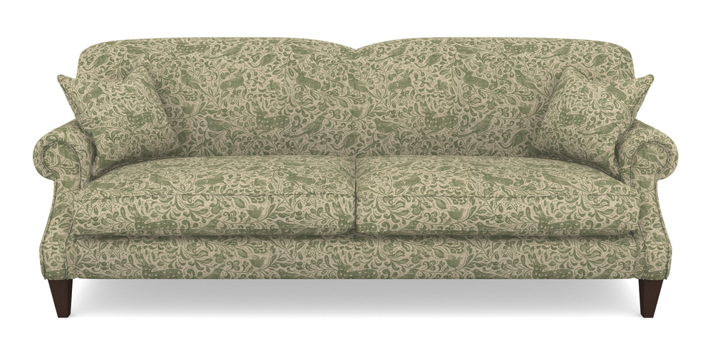 Product photograph of Tangmere 4 Seater Sofa In V A Drawn From Nature - Bird And Rabbit - Light Green from Sofas and Stuff Limited