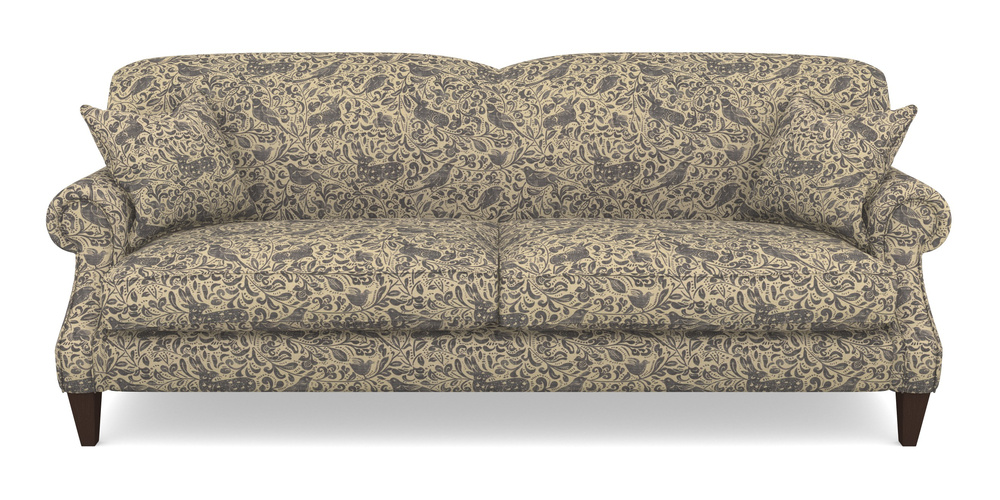 Product photograph of Tangmere 4 Seater Sofa In V A Drawn From Nature - Bird And Rabbit - Navy from Sofas and Stuff Limited