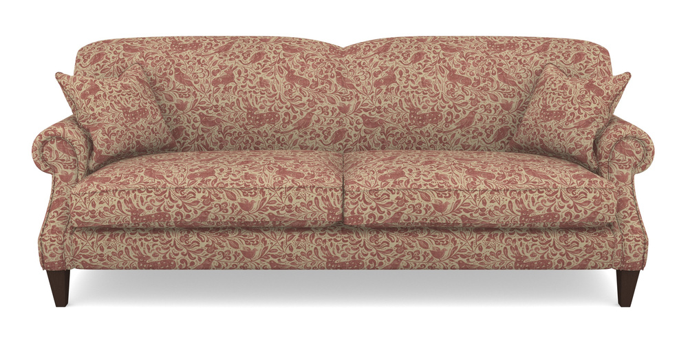 Product photograph of Tangmere 4 Seater Sofa In V A Drawn From Nature - Bird And Rabbit - Red from Sofas and Stuff Limited