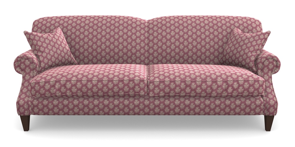 Product photograph of Tangmere 4 Seater Sofa In Cloth 21 - Coral 1 - Cassis from Sofas and Stuff Limited
