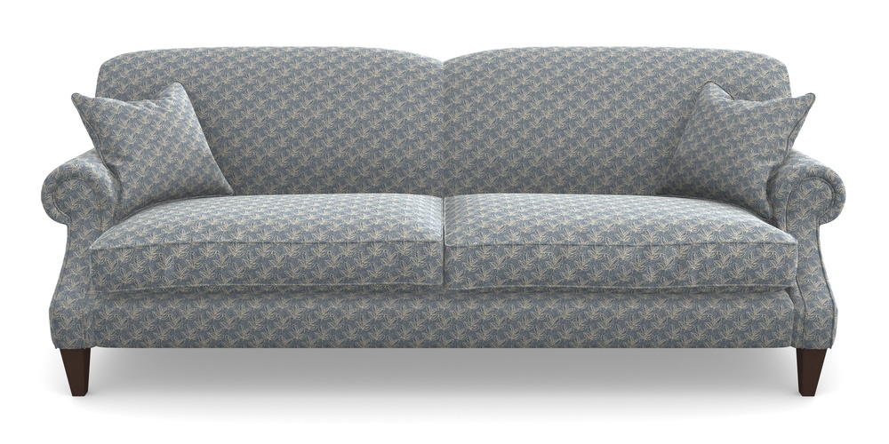 Product photograph of Tangmere 4 Seater Sofa In Cloth 21 - Decorative Leaf - Bilberry from Sofas and Stuff Limited