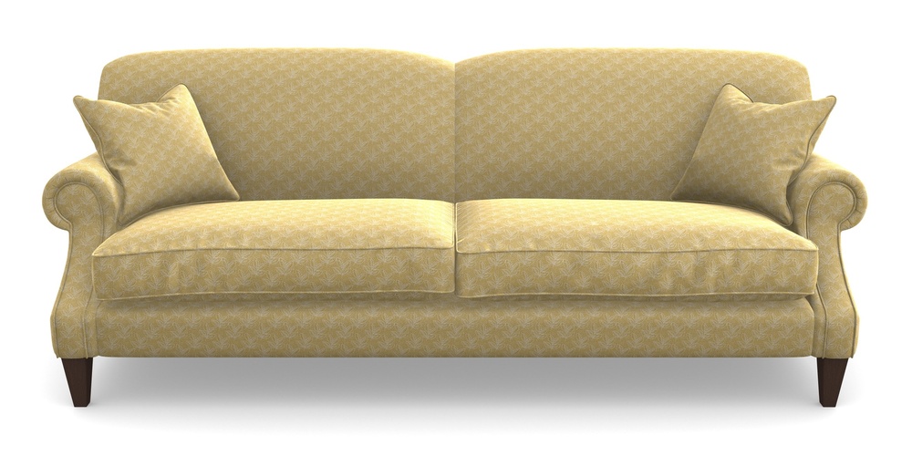 Product photograph of Tangmere 4 Seater Sofa In Cloth 21 - Decorative Leaf - Canary from Sofas and Stuff Limited