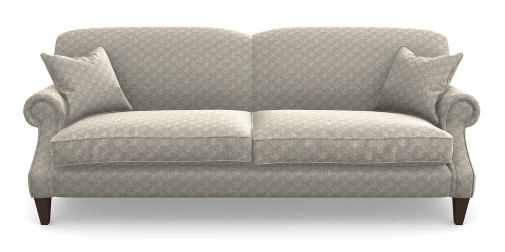 Product photograph of Tangmere 4 Seater Sofa In Cloth 21 - Decorative Leaf - Magnesium from Sofas and Stuff Limited