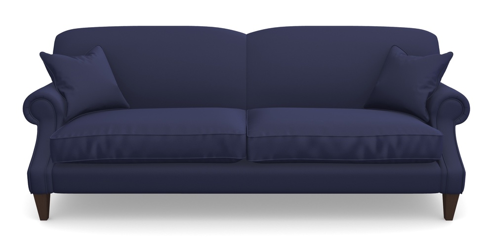 Product photograph of Tangmere 4 Seater Sofa In Clever Glossy Velvet - Navy from Sofas and Stuff Limited