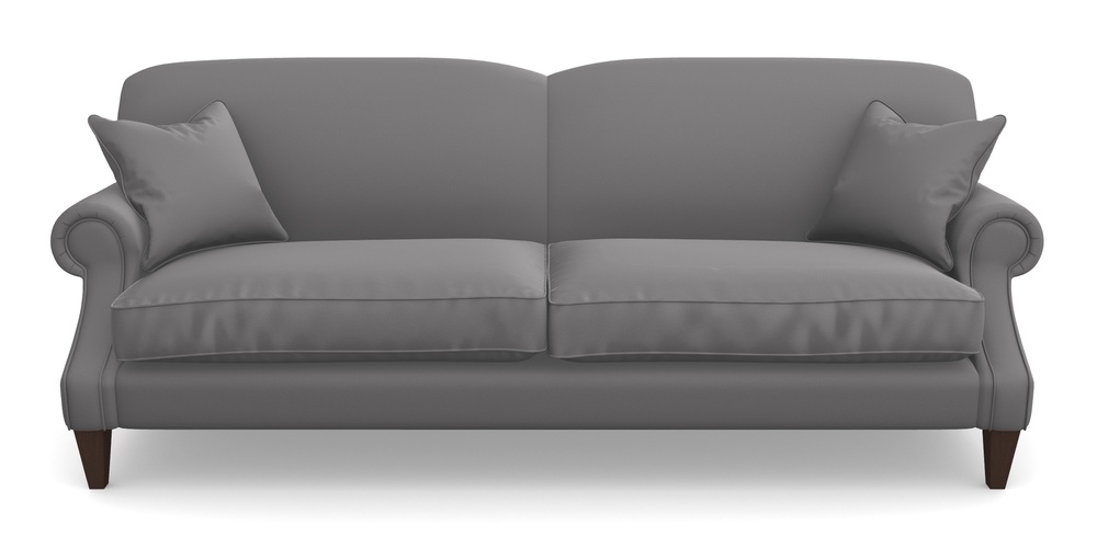 Product photograph of Tangmere 4 Seater Sofa In Clever Glossy Velvet - Shadow from Sofas and Stuff Limited