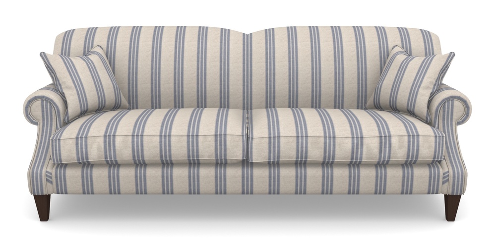 Product photograph of Tangmere 4 Seater Sofa In Cloth 18 Stripes - Bengal - Indigo from Sofas and Stuff Limited