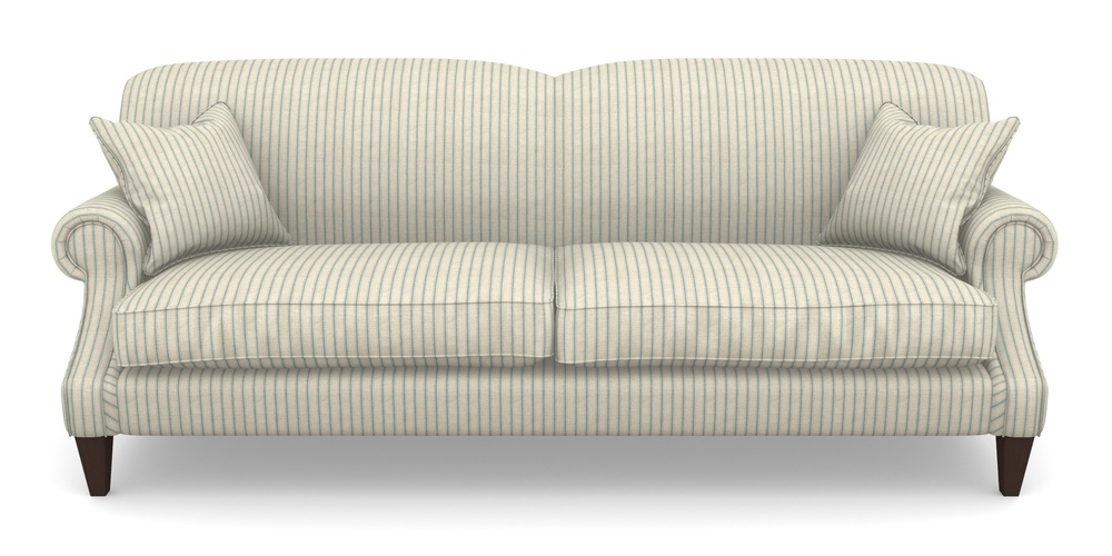 Product photograph of Tangmere 4 Seater Sofa In Cloth 18 Stripes - Ticking - Basil from Sofas and Stuff Limited