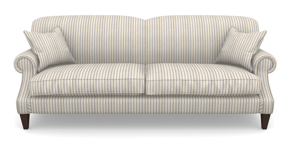 Product photograph of Tangmere 4 Seater Sofa In Cloth 18 Stripes - Ticking - Indigo from Sofas and Stuff Limited