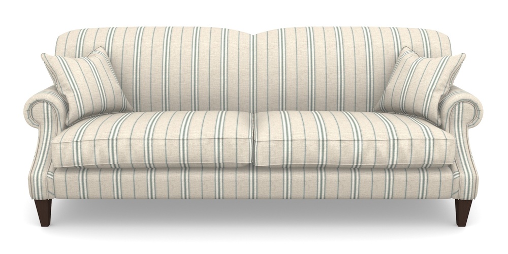 Product photograph of Tangmere 4 Seater Sofa In Cloth 18 Stripes - Regimental - Basil from Sofas and Stuff Limited