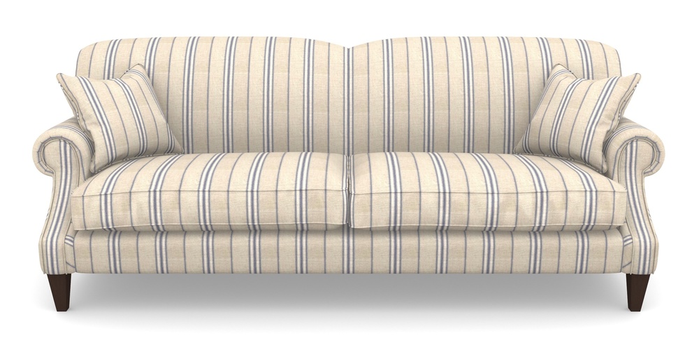 Product photograph of Tangmere 4 Seater Sofa In Cloth 18 Stripes - Regimental - Indigo from Sofas and Stuff Limited
