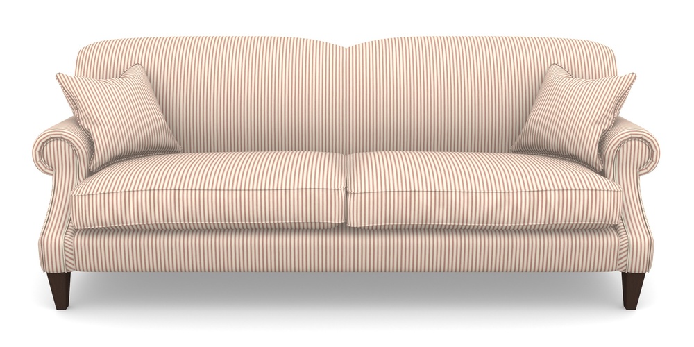 Product photograph of Tangmere 4 Seater Sofa In Cotton Stripe - Peony from Sofas and Stuff Limited