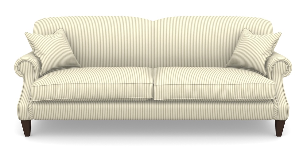 Product photograph of Tangmere 4 Seater Sofa In Cotton Stripe - Sage from Sofas and Stuff Limited