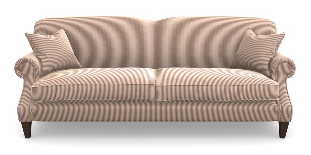 Product photograph of Tangmere 4 Seater Sofa In Cloth 21 - Simple Stripe - Cassis from Sofas and Stuff Limited