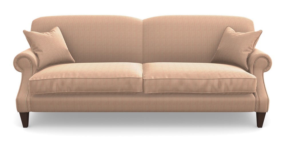 Product photograph of Tangmere 4 Seater Sofa In Cloth 21 - Simple Stripe - Ginger Snap from Sofas and Stuff Limited