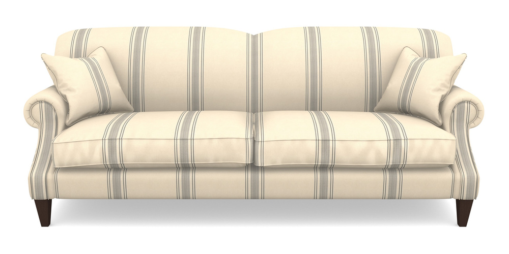 Product photograph of Tangmere 4 Seater Sofa In Cloth 22 - Racing Stripes Cheltenham - Charcoal from Sofas and Stuff Limited