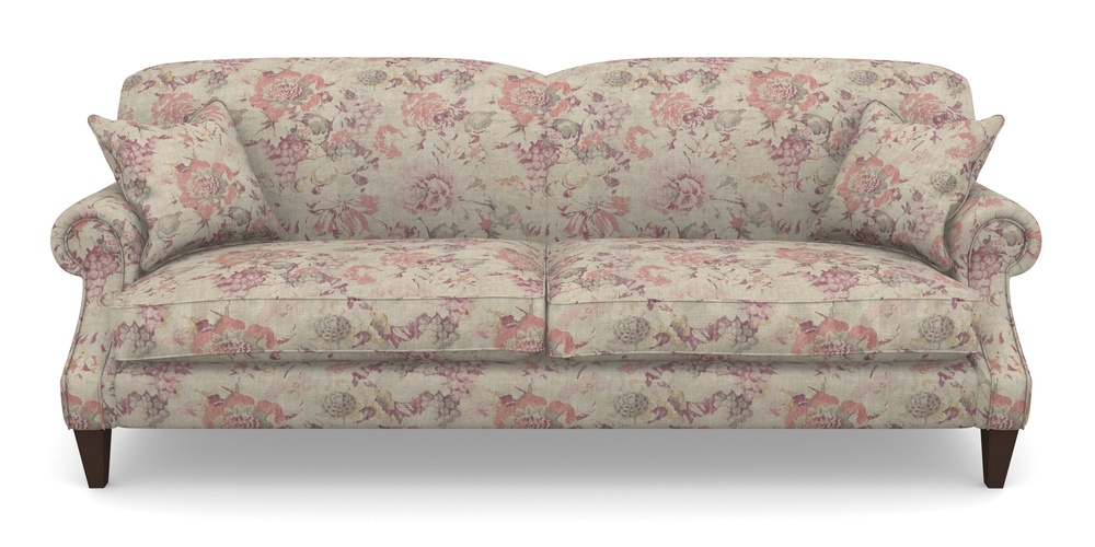 Product photograph of Tangmere 4 Seater Sofa In Floral Linen - Faith Antique Sangria from Sofas and Stuff Limited